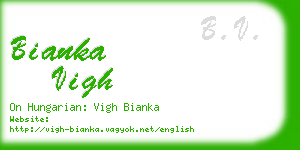 bianka vigh business card